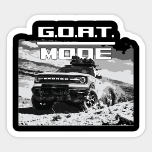 Ford Bronco GOAT MODE MURICA SUV sport truck ROCK CRAWL Sticker